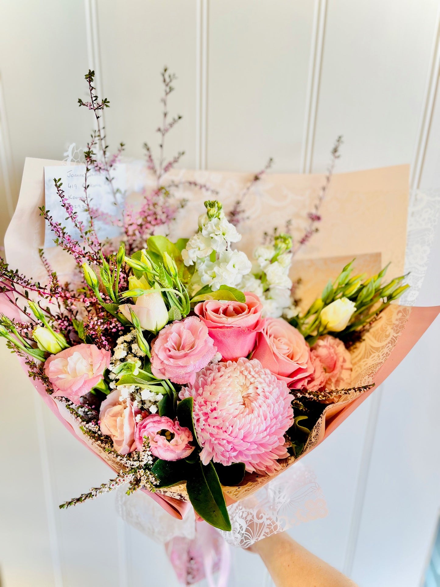 Elegant Pink & White Bouquet