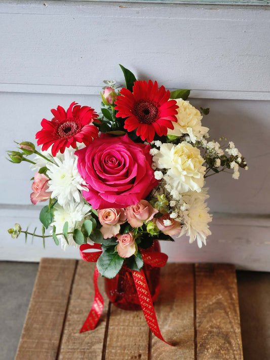 Valentine's Day Posy Jar